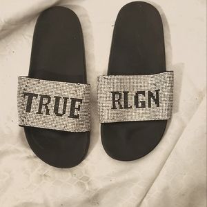 True Religion women's slides